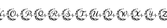 Romantic Floral Font UPPERCASE