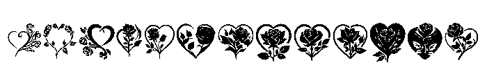 Romantic Rose Hearts FONT