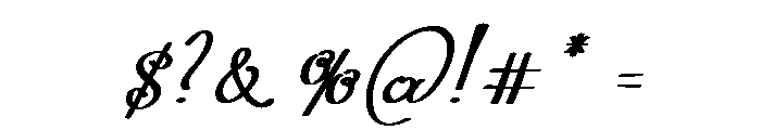 RomanticBrush Font OTHER CHARS