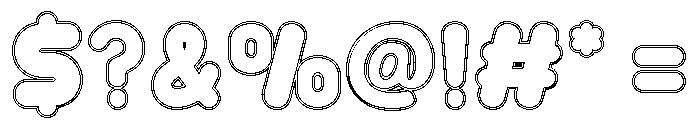 Rondapo Outline Regular Font OTHER CHARS