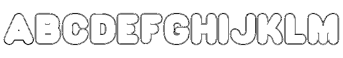 Rondapo Outline Regular Font UPPERCASE