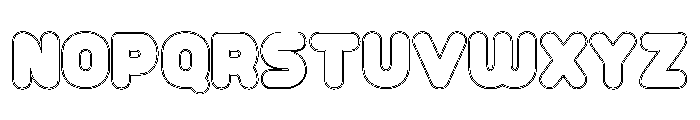 Rondapo Outline Regular Font UPPERCASE
