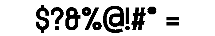 Rondured Bold Font OTHER CHARS