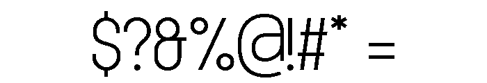 Rondured Light Font OTHER CHARS