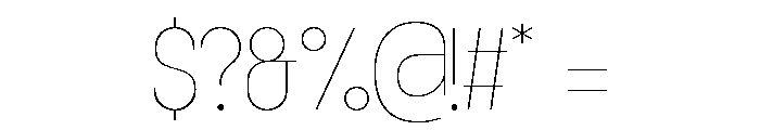 Rondured Thin Font OTHER CHARS