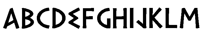 Rong Regular Font UPPERCASE