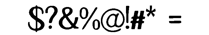 Ronin Font OTHER CHARS