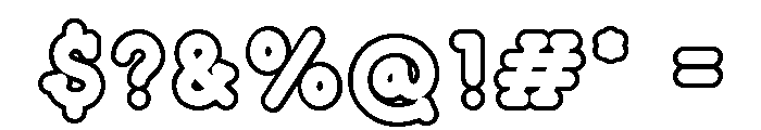 Root Beer Soda Outline Font OTHER CHARS