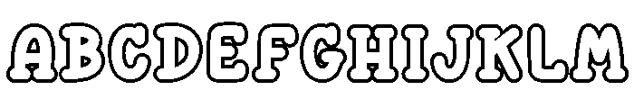 Root Beer Soda Outline Font UPPERCASE