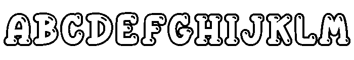 Root Beer Soda OutlineShine Font UPPERCASE