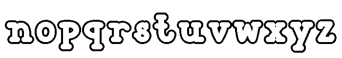 Root Beer Soda Outline Font LOWERCASE
