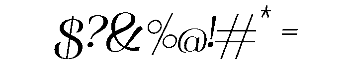 Rooyale Italic Font OTHER CHARS