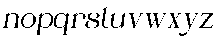 Rooyale Italic Font LOWERCASE