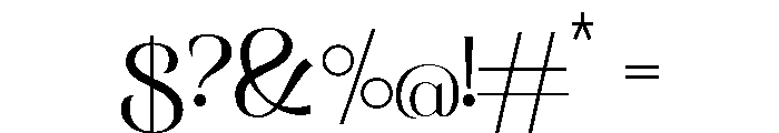 Rooyale Regular Font OTHER CHARS