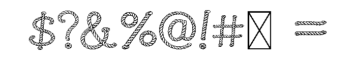 Rope Rider Font OTHER CHARS