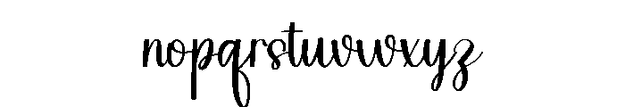 Rosalia Written Font LOWERCASE