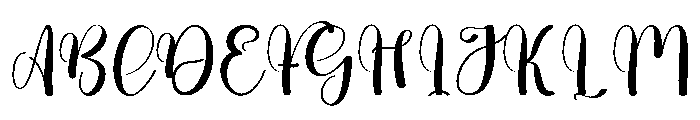 Rosalina Calligraphy Font UPPERCASE