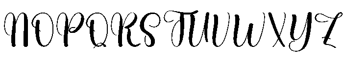 Rosalina Calligraphy Font UPPERCASE