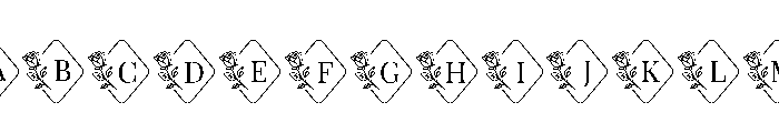 Rose Floral Monogram Suse Reg Font UPPERCASE
