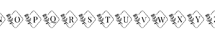 Rose Floral Monogram Suse Reg Font UPPERCASE