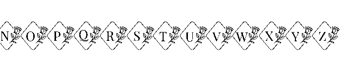 Rose Floral Monogram Suse Reg Font LOWERCASE