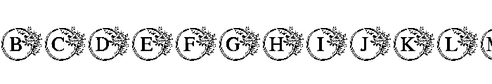 Rose Garden Circle Font UPPERCASE