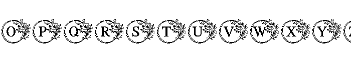Rose Garden Circle Font UPPERCASE