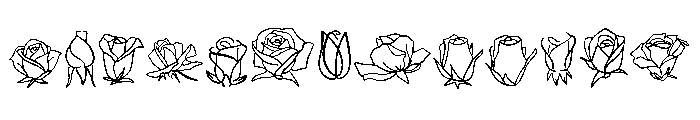 Rose mom Font LOWERCASE