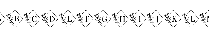RoseFloralMonogramSuse-Reg Font UPPERCASE