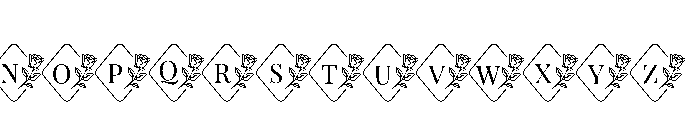 RoseFloralMonogramSuse-Reg Font LOWERCASE
