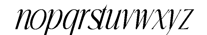 Rosean Monarch Italic Font LOWERCASE