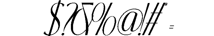 RoseanMonarch-Italic Font OTHER CHARS