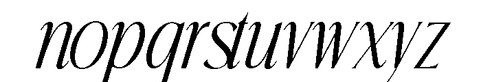 RoseanMonarch-Italic Font LOWERCASE