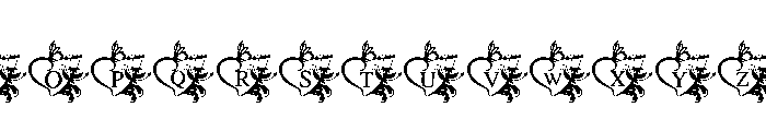 Roseheart Valentine Font UPPERCASE