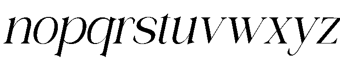 Rosery Italic Font LOWERCASE