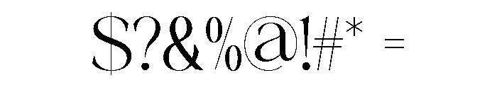 Rosery Regular Font OTHER CHARS