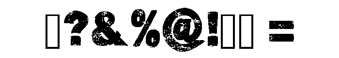 Rough Bold Regular Font OTHER CHARS