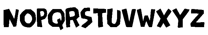 Rough Bounce Display Font UPPERCASE