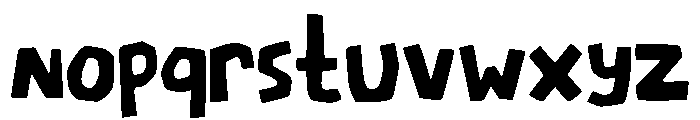 Rough Bounce Display Font LOWERCASE