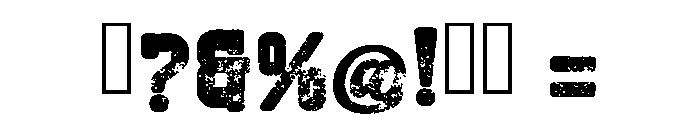 Rough Cowboy Regular Font OTHER CHARS