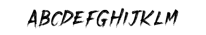 Rough Creepy Font UPPERCASE