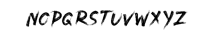 Rough Creepy Font UPPERCASE