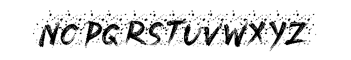 Rough Creepy Font LOWERCASE