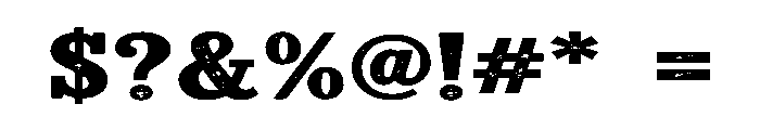Rough Distressed Font OTHER CHARS