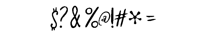 Rough Draft Regular Font OTHER CHARS