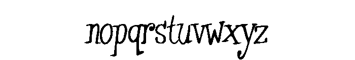 Rough Draft Regular Font LOWERCASE