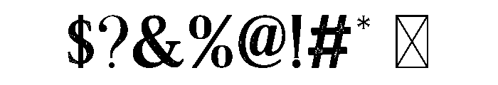 Rough Elegant Serif Font OTHER CHARS