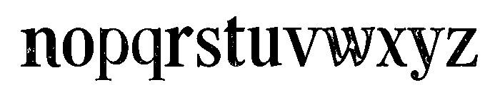 Rough Elegant Serif Font LOWERCASE