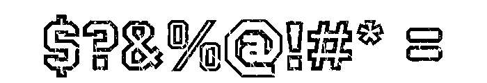 Rough Jersey Regular Font OTHER CHARS