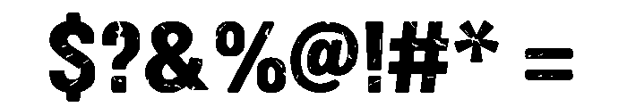 Rough Stamp Display Regular Font OTHER CHARS